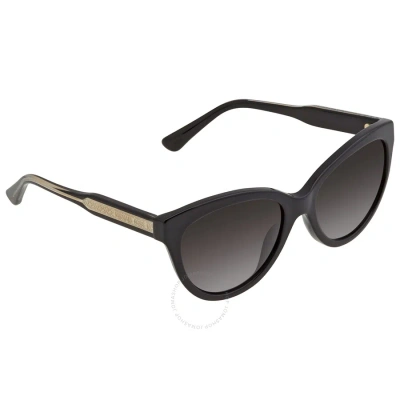 Michael Kors Dark Gray Gradient Cat Eye Ladies Sunglasses Mk2158 30058g 55 In Black / Dark / Gray