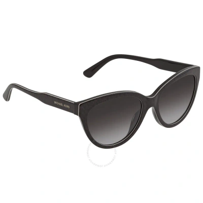 Michael Kors Dark Gray Gradient Cat Eye Ladies Sunglasses Mk2158 35658g 55 In Dark / Gray