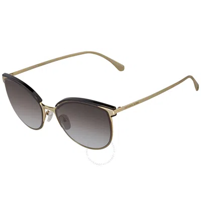Michael Kors Dark Grey Gradient Round Ladies Sunglasses Mk1088 10148g 59 In Gray