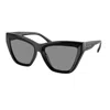 Michael Kors Dark Grey Solid Cat Eye Ladies Sunglasses Mk2211u 30053f 57 In Black