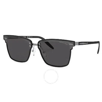 Michael Kors Dark Grey Solid Square Men's Sunglasses Mk1051j 100587 66 In Black