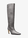 Michael Kors Darrah Burnished Leather Boot In Gray
