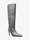 Michael Kors Darrah Burnished Leather Boot In Gray