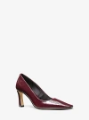 Michael Kors Darrah Crackled Patent Leather Pump In Red