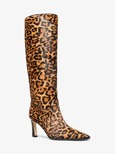 Michael Kors Darrah Leopard Print Calf Hair Boot In Animal Print