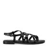 Michael Kors Darrington Snake Embossed Flat Sandals