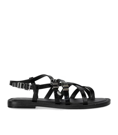 MICHAEL KORS DARRINGTON BLACK FLAT SANDAL