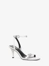 Michael Kors Darrington Crackled Leather Sandal In White