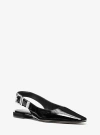 Michael Kors Darrington Crackled Patent Leather Flat In Black