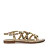 Michael Kors Darrington Gold Flat Sandal In Gold