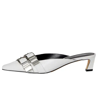 Michael Kors Darrington Kitten Mule Optical White 40r5damp3l Women's