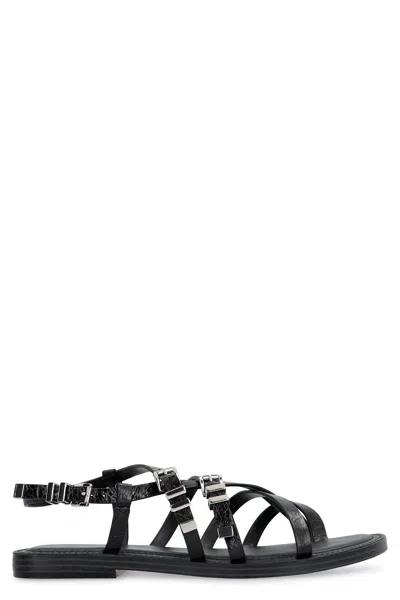 MICHAEL KORS DARRINGTON LEATHER SANDALS