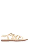 Michael Kors Darrington Leather Sandals In Gold