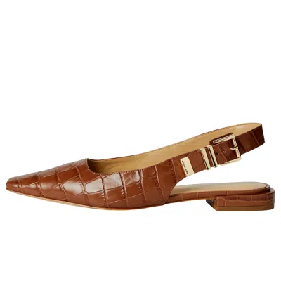 Michael Kors Darrington Sling Flat Chestnut 40f4dtfp1e-219 Women's In Brown
