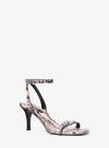 Michael Kors Darrington Snake Embossed Leather Sandal In Pink