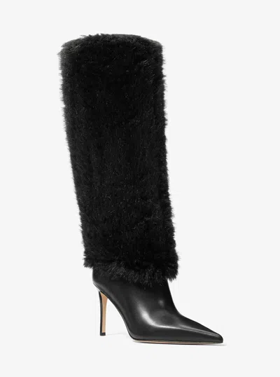 Michael Kors Dawn Faux Fur Boot In Black