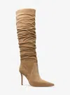 Michael Kors Dawn Suede Boot In Nude