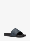 Michael Kors Dawson Signature Logo Slide Sandal In Blue