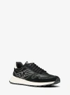 Michael Kors Dax Leather Trainer In Black