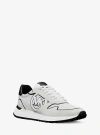 Michael Kors Dax Mixed-media Trainer In White