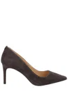 Michael Kors 80mm Alina Flex Suede Pumps In Brown