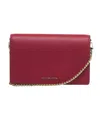 Michael Kors Jet Set Medium Flap Chain Crossbody In Red