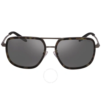Michael Kors Del Ray Gunmetal Mirrored Rectangular Men's Sunglasses Mk1110 10026g 59 In Gun Metal / Gunmetal