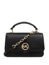 Michael Kors Logo-plaque Leather Tote Bag In Black
