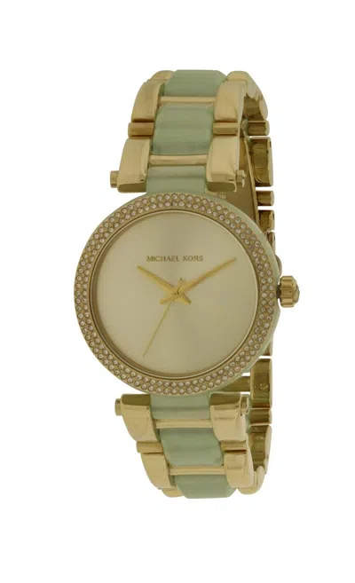 Michael Kors Delray Gold-tone And Acetate Ladies Watch In Multi