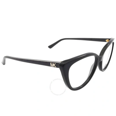 Michael Kors Demo Cat Eye Ladies Eyeglasses Mk4070 3005 52 In Black