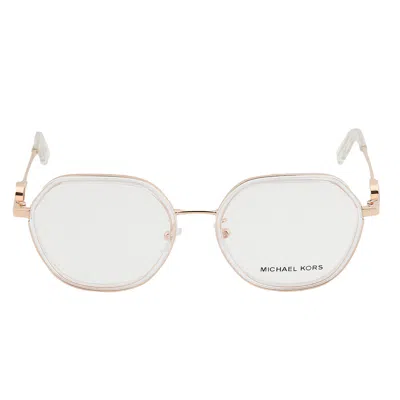 Michael Kors Demo Irregular Ladies Eyeglasses Mk3057 1203 51 In Pink