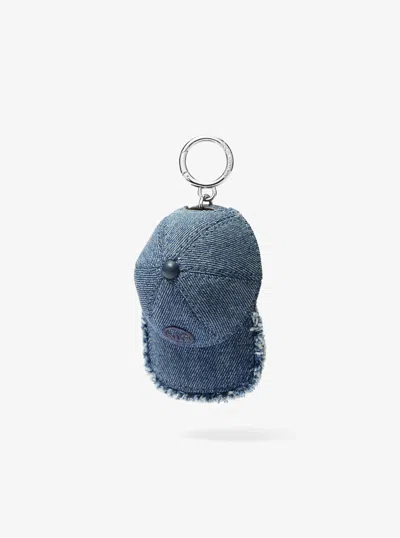 Michael Kors Denim Baseball Hat Bag Charm In Blue