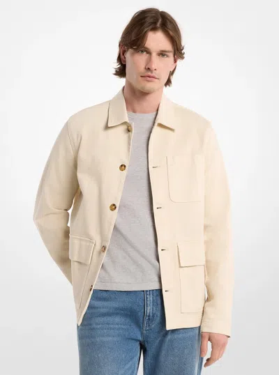Michael Kors Denim Chore Jacket In Neutral
