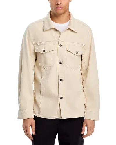 Michael Kors Denim Shirt Jacket In Ecru