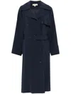 Michael Kors Dolman Trench Coat In Blue