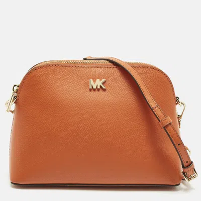 Pre-owned Michael Kors Dome Orange Leather Crossbody Bag