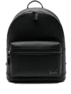 Michael Kors Dome-shape Cow Leather Backpack With Adjustable Straps In Black