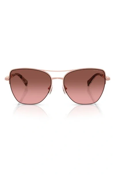 Michael Kors Dorado Beach 57mm Square Sunglasses In Metallic