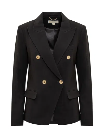 Michael Kors Double- Breasted Blazer In Black