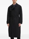 Michael Kors Double-breasted Belted Coat In Black