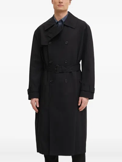 Michael Kors Double-breasted Belted Coat In Black