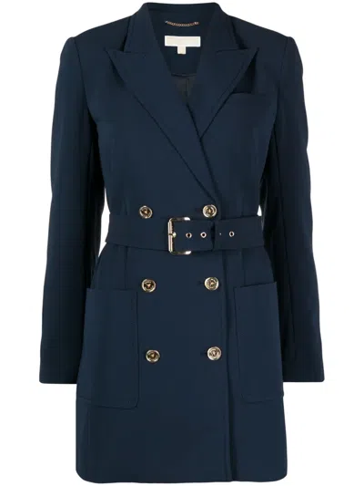 Michael Kors Double-breasted Blazer Dress In Blau