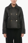 MICHAEL KORS DOUBLE-BREASTED DOWN JACKET WITH JEWEL BUTTONS