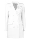 Michael Kors Double-breasted Mini Tuxedo Dress In White