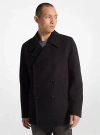Michael Kors Double-breasted Peacoat In Black