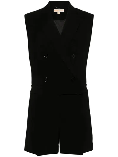 Michael Kors Double Breasted Playsuit In Black  