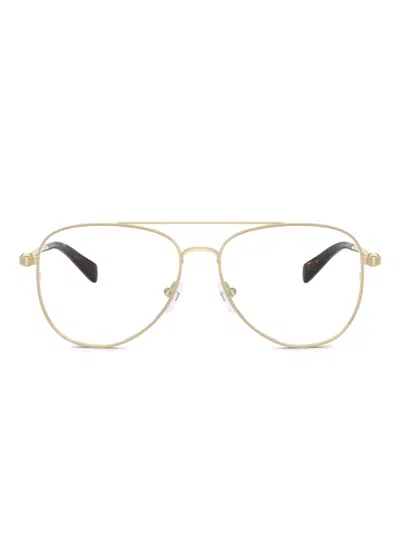 Michael Kors Double-bridge Glasses In Gold