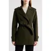 Michael Kors Double Face Wool Blend Crop Trench Coat
