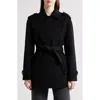 Michael Kors Double Face Wool Blend Crop Trench Coat