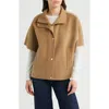 Michael Kors Double Face Wool Cape In Brown